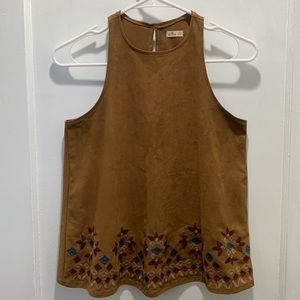 Hollister Boho Faux Suede Festival Tank